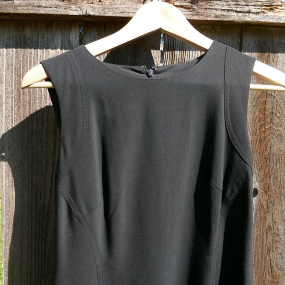 Talbots Petites Black Sheath Dress Wool Blend Career Dress Size 2 LBD - Picture 2 of 8